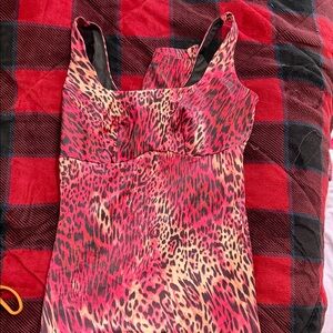 YITTY Pink and Black Leopard Jumpsuit